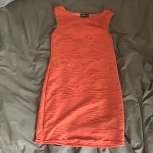 peach colored dress